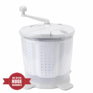 Portable Hand Cranked Mini Washing Machine Manual Non Electric Clothes Washer Hand Powered Laundry Machine and Dehydrator for Apartments Dormitory Camping Student Dorm Room