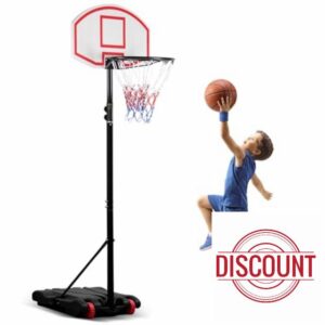 DAWOO Portable Basketball Hoop System Adjustable Height 179-209cm on Wheels