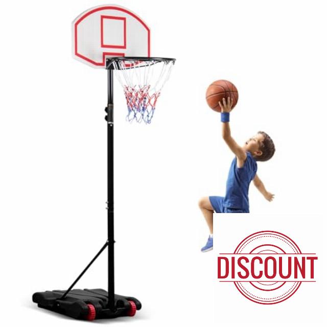 DAWOO Portable Basketball Hoop System Adjustable Height 179-209cm on Wheels
