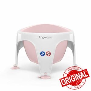 Angelcare - Baby Bath Seat - Soft Touch Support - Water Level Indicator - Fixation by Suction Cups - Pink