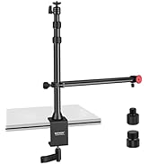 NEEWER Overhead Camera Mount Rig for Top Down Shots, Heavy Duty Steel Tabletop Mount Stand Multi ...