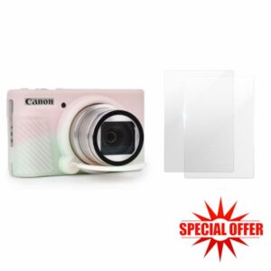 VOVMOEYA SX740 Camera Case Accessories Set[with 2 LCD Tempered Films]