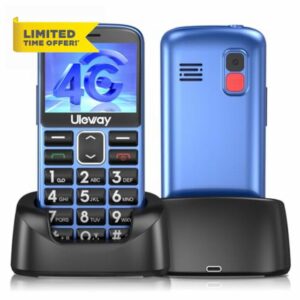 Tosaju 4G Senior Mobile Phone SIM Free Unlocked Simple Mobile Phone for Elderly Senior Cell Phone Big Button Mobile Phone Basic Easy to use Phone with SOS Butto