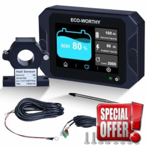 ECO-WORTHY Battery Monitor 300 A 12 V/24 V/36 V/48 V
