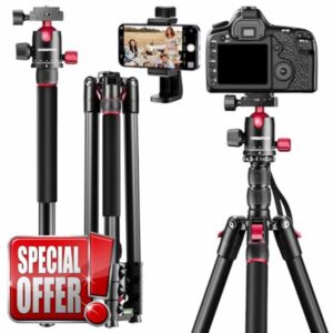 CAMBOFOTO 74‘’/188cm Professional Camera Tripod