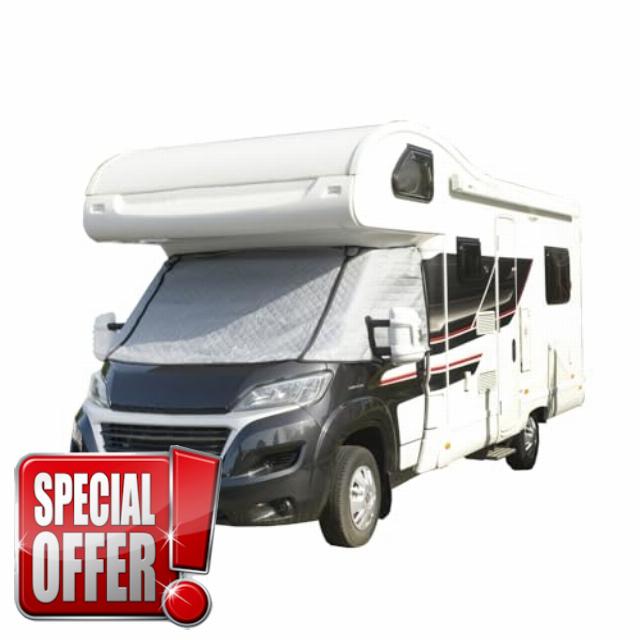 UK Custom Covers To Fit Citroen Relay Van (2006 Onwards) Thermal Windscreen Wrap Cover Grey - TSW911GREYAD16