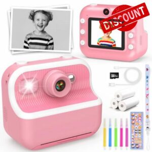 Dancial Kids Instant Print Camera for Girls 4 5 6 7 8 9 10 Year Old