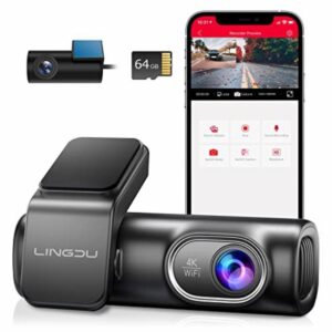 LINGDU LD01 4K Dash Cam with 5G WiFi Free 64GB TF Card