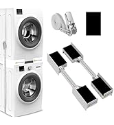 NIUXX Universal Stacking Kit for Washer and Dryer, Adjustable Stacking Shelf Kit Fit for 53-68 cm...