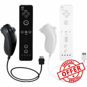 AUFGLO Wii Remote Controller and Nunchuck Controllers compatible with Wii/Wii U