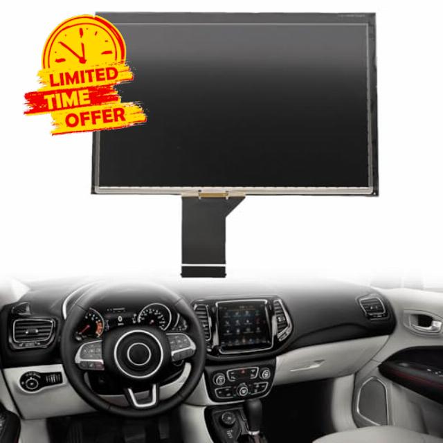 7" Uconnect Touch Screen Digitizer LCD Monitor Radio Navigation Compatible with Jeep Compass 2.4L l4 2017-2020 Replace # TDO-WXGA0700K00033-V2 TDO-WXGA0700K00057-V1