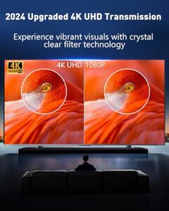 WTLI Indoor TV Aerial 2024 Upgraded for Smart TV with Booster 250+ Miles Long Range Digital Antenna for Freeview TV 4K UHD 1080P HDTV 16.4ft Coax Cable With Strong Magnetic Base