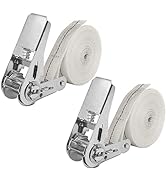 NIUXX 2 Pcs Ratchet Lashing Tie Down Straps Sets, 6m Heavy Duty Tensioning Belt Fastening Load Se...