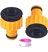 2 Tap Connector for Indoor taps with PTFE Tape, Connection for Indoor taps,Mixer tap Hose Adaptor...