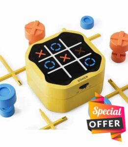 Giiker Tic-Tac-Toe Bolt - 3 in a row - Travel game - Thinking game - 1-2 players