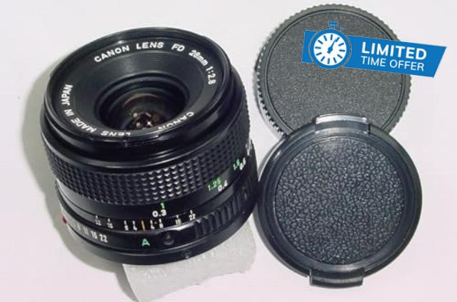 used lens for Canon 28mm F/2.8 FD Wide Angle Manual Focus 28/2.8 lens