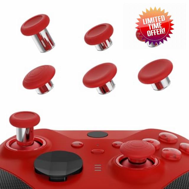 eXtremeRate 6 in 1 Metal Replacement Thumbsticks for Xbox Elite Series 2 Controller