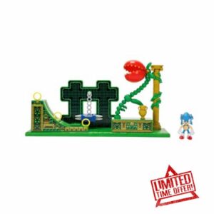 Sonic The Hedgehog Stardust Speedway Zone Playset with 2.5” / 6cm Sonic Action Figure. Features Universal Customisable Play Pieces