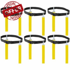 Lpitoy Flag Football Set Flag Football Gear Flag Football Belts and Flags Set Adjustable Football Belt for Kids Teens Training