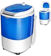 HOMFME Mini Single Tub Washing Machine, 2-in-1 Portable Washer Spin Dryer with Timing Function, C...
