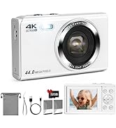 Digital Camera, LAMA 1080P FHD 44MP Kids Vlogging Camera with 32GB SD Card, 16X Digital Zoom Comp...