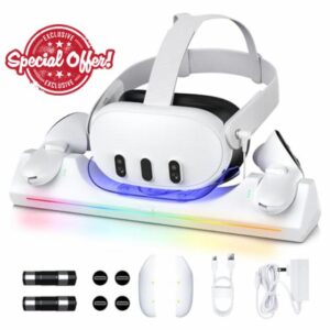 Auniq Oculus/Meta Quest 3 Charging Dock with RGB Light
