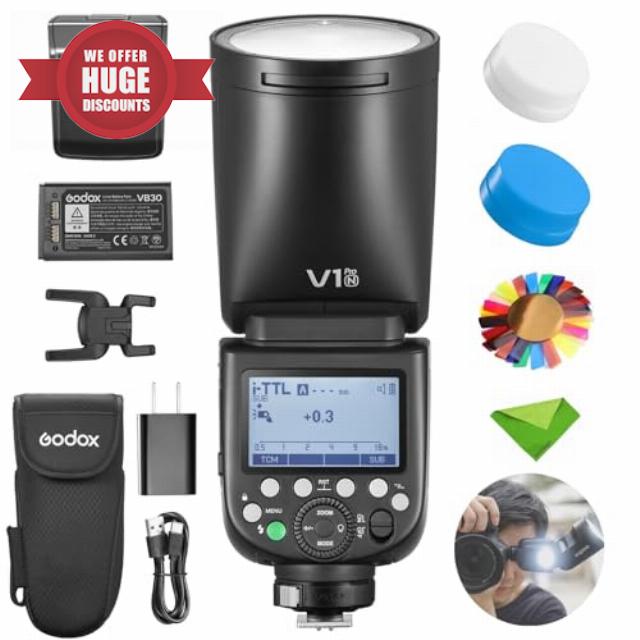 Godox V1 V1Pro N Flash for Nikon Camera TTL Speedlight