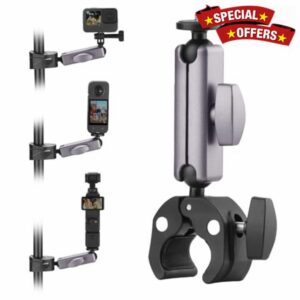 BRDRC Pocket 3 Camera Bike Mount Clamp Motorcycle Handle Holder Aluminum for Insta360 X4 X3 X2 Ace Pro