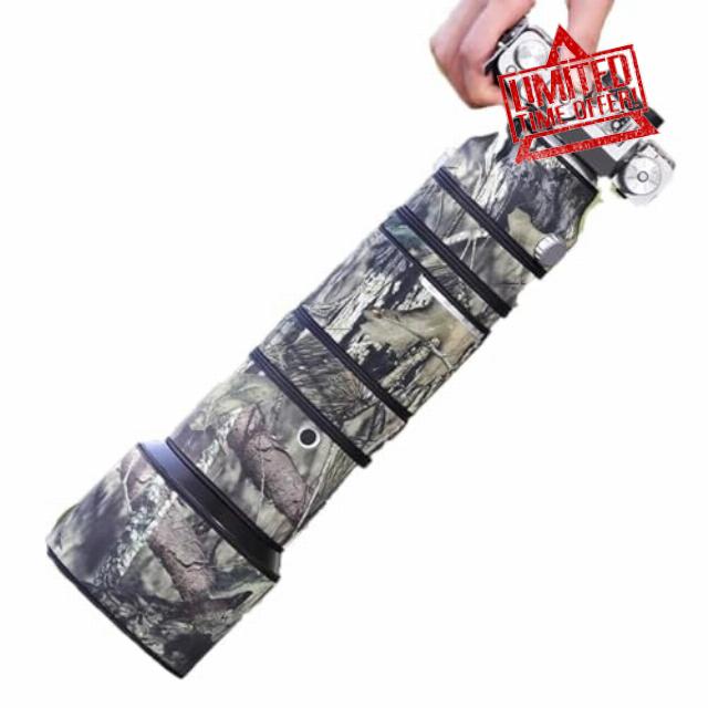 ONCFOTO Lens Cover for Fujifilm XF 150-600mm F5.6-8 Lens Raincoat Camo Wrap for Wildlife Photography(Pine Camouflage)