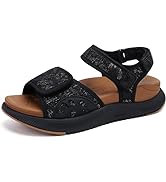 ONCAI Walking Sandals Womens,Arch Support Hiking Sandals with Orthotic Outdoor Footbed for Planta...