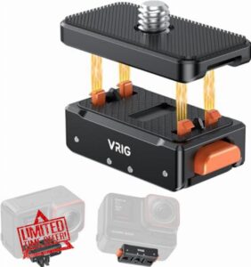 VIDIFY VRIG Aluminium Magnetic Base for Insta360 Ace/Ace Pro Magnetic Quick Release Adapter Tripod Adapter Mount with 1/4" Extension Bracket For Quick Release on Insa 360 X4 X3