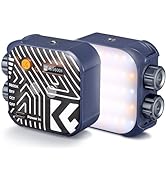 K&F Concept Magnetic RGB Video Light, 360° Full Color Portable Photography Light w 21 Light Effec...