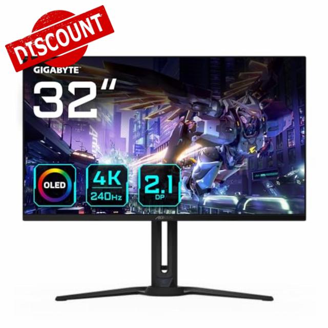 Gigabyte AORUS FO32U2P 32” QD-OLED Flat Gaming Monitor - 3840 x 2160(UHD)