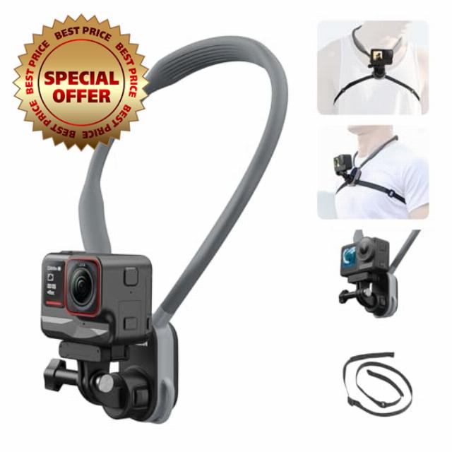 AuyKoo S2 MAX Camera Neck Mount With Magnetic Quick Release + Fixing Chest Strap