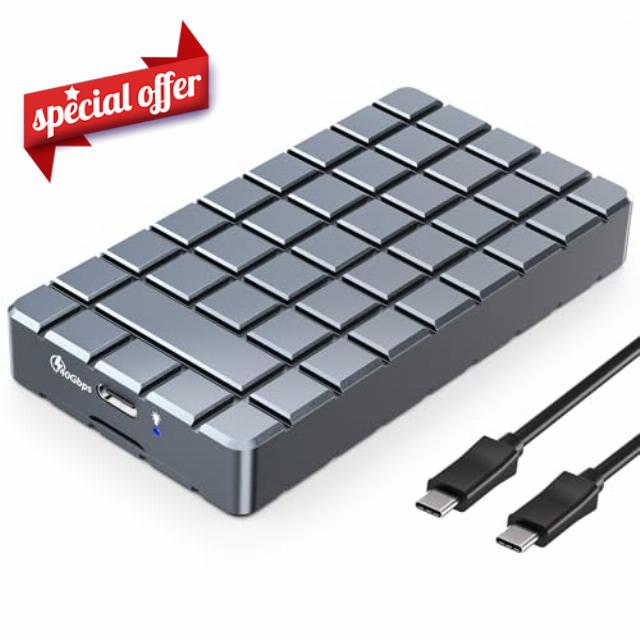 INDMEM USB 4.0 NVMe M.2 SSD Enclosure Compatible with Thunderbolt 3/4