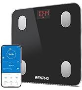 RENPHO Smart Body Fat Scales USB Rechargeable, Bathroom Scales for Body Weight High Precision Wei...