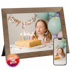 AHOWAI 32GB Digital Photo Frame WiFi 10.1 Inch with 1280x800 IPS LCD Touchscreen