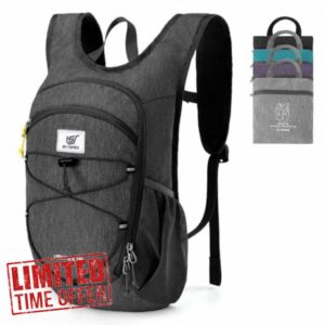 SKYSPER 15L Hiking Backpack Lightweight Foldable Daypack with Chest Strap Small Travel Rucksack for Women Men Packable Folding Bagpack for Travelling