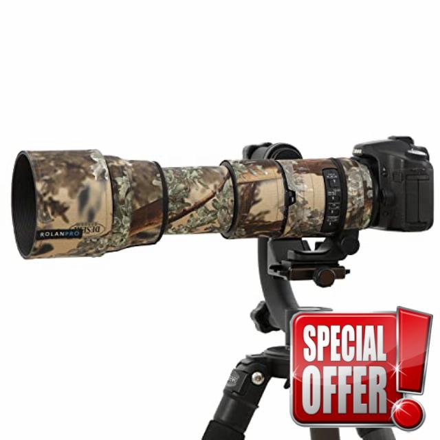 Rolanpro Waterproof Lens Cover for Sigma 150-600mm F5-6.3 DG OS HSM Contemporary Lens Protection Sleeve Guns Coat-#14 Green Jungle Waterproof