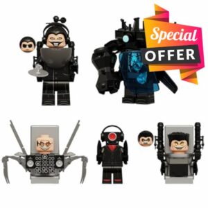Skibid Toilet Man Building Blocks Toys Set