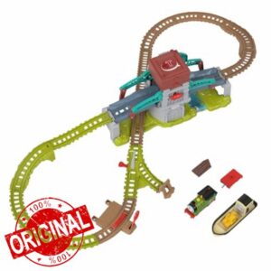 Thomas & Friends Train Set Talking Bulstrode & Which-Way Bridge Track Playset with Sounds & Percy Engine for Kids Ages 3+ Years