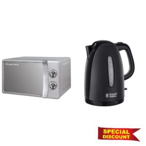 Russell Hobbs RHMM701S 17 Litre 700 W Silver Solo Manual Microwave with 5 Power Levels