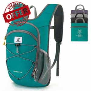SKYSPER 15L Hiking Backpack Lightweight Foldable Daypack with Chest Strap Small Travel Rucksack for Women Men Packable Folding Bagpack for Travelling