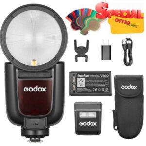 GODOX V1 Pro S V1Pro S Round Head Camera Flash Speedlite Compatible for Sony