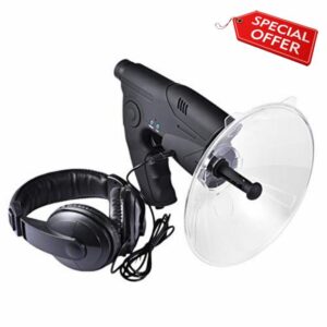 Nbhuiakl Long Distance Listening Device | Parabolic Dish Directional Microphone | Parabolic Microphone Spy Device | Digital Device for Eavesdropping | Listening Device for Outdoor Camping Tools
