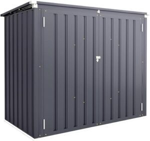 Bike Shed with Double Door and Opening Lid