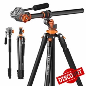 K&F Concept 91" Video Tripod with Universal center column