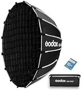 GODOX QR-P120T Parabolic Softbox, 120cm/47inch Quick Release Soft Box with Honeycomb Grid, for Bo...