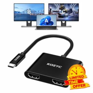 USB C to Dual HDMI Adapter 4K@60hz