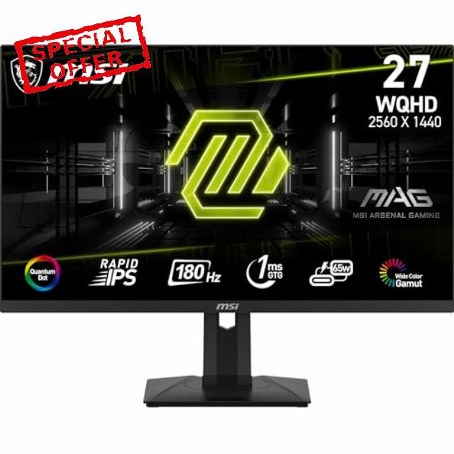 MSI MAG 274QRF QD E2 27 Inch WQHD Gaming Monitor - 2560 x 1440 Rapid IPS Quantum Dot Panel